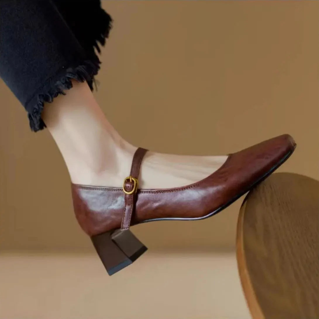 Remina Genuine Leather High Heels