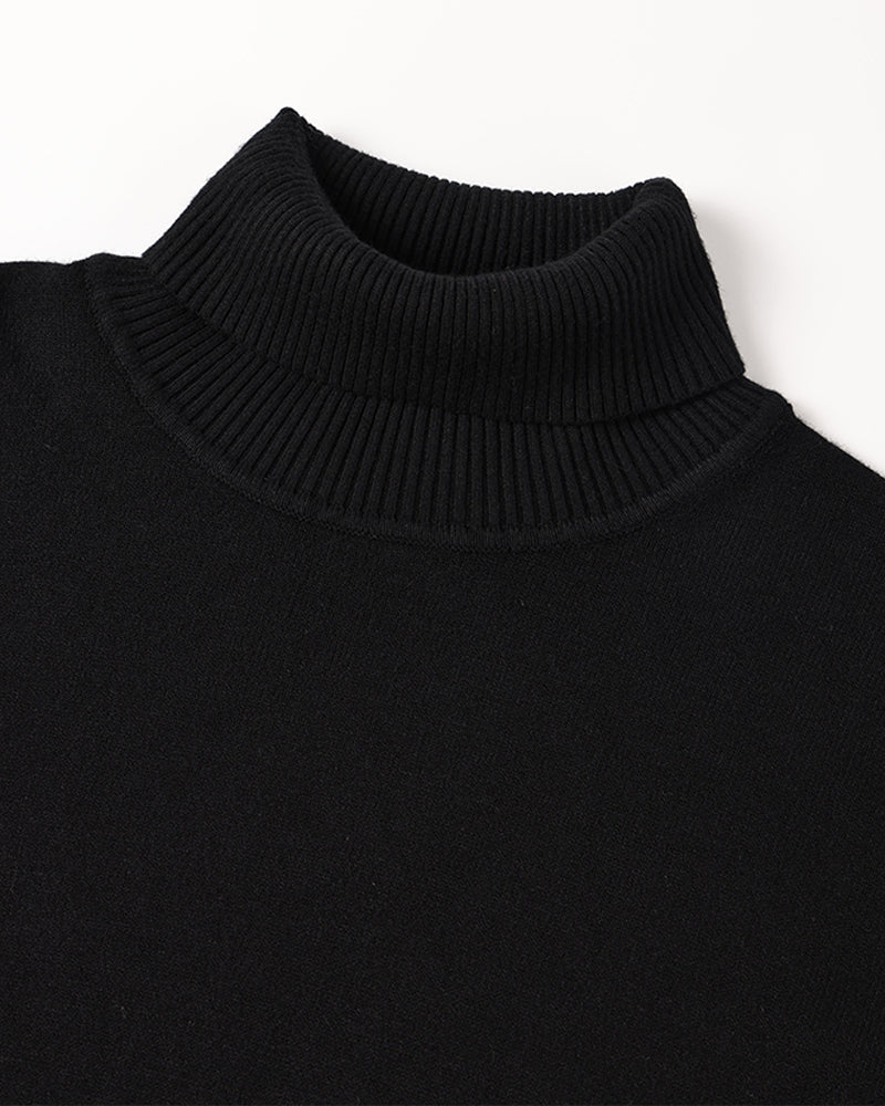 JANGSAN Merino Wool Turtle Neck Sweater