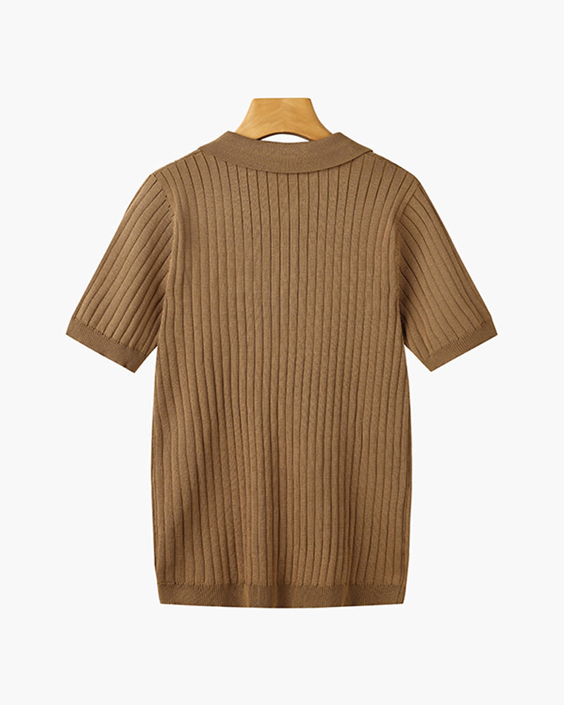 GIMCHEON Knit Polo Tee