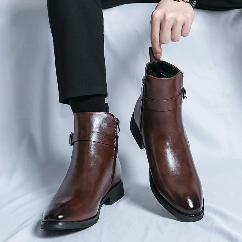 Miles Leather Ankle Boots