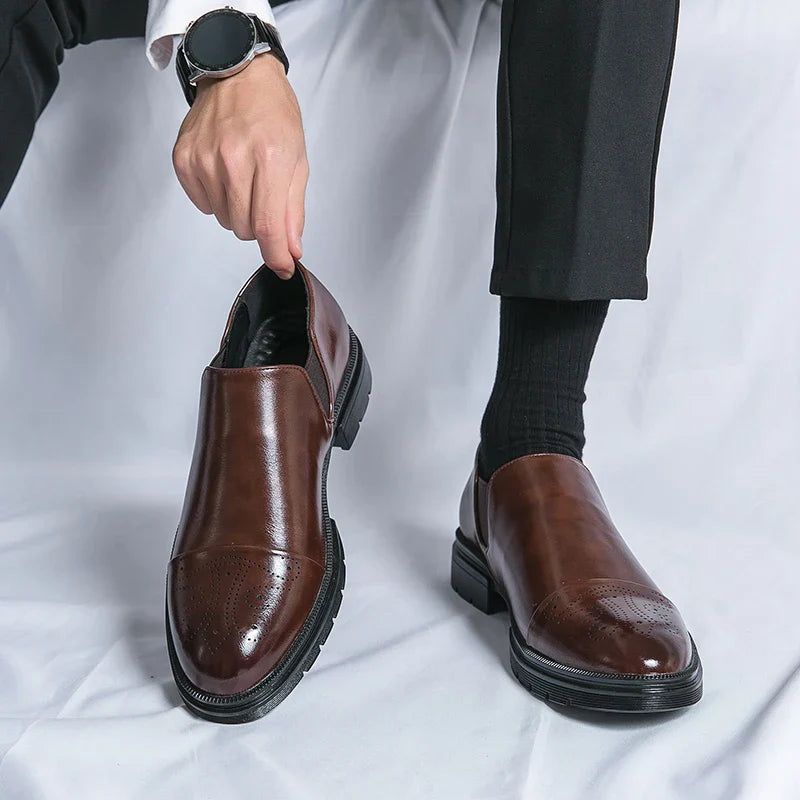 Duke British Pointed Leather Shoes