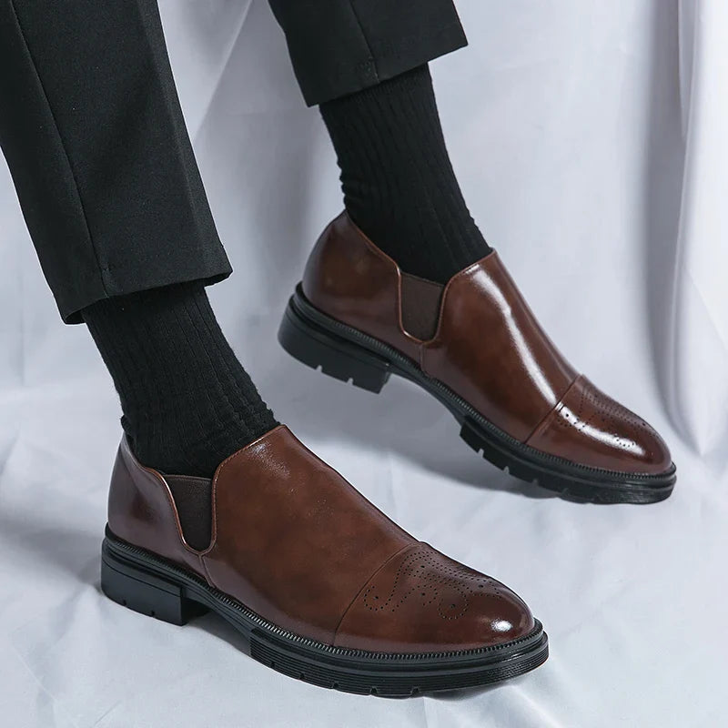 Duke British Pointed Leather Shoes
