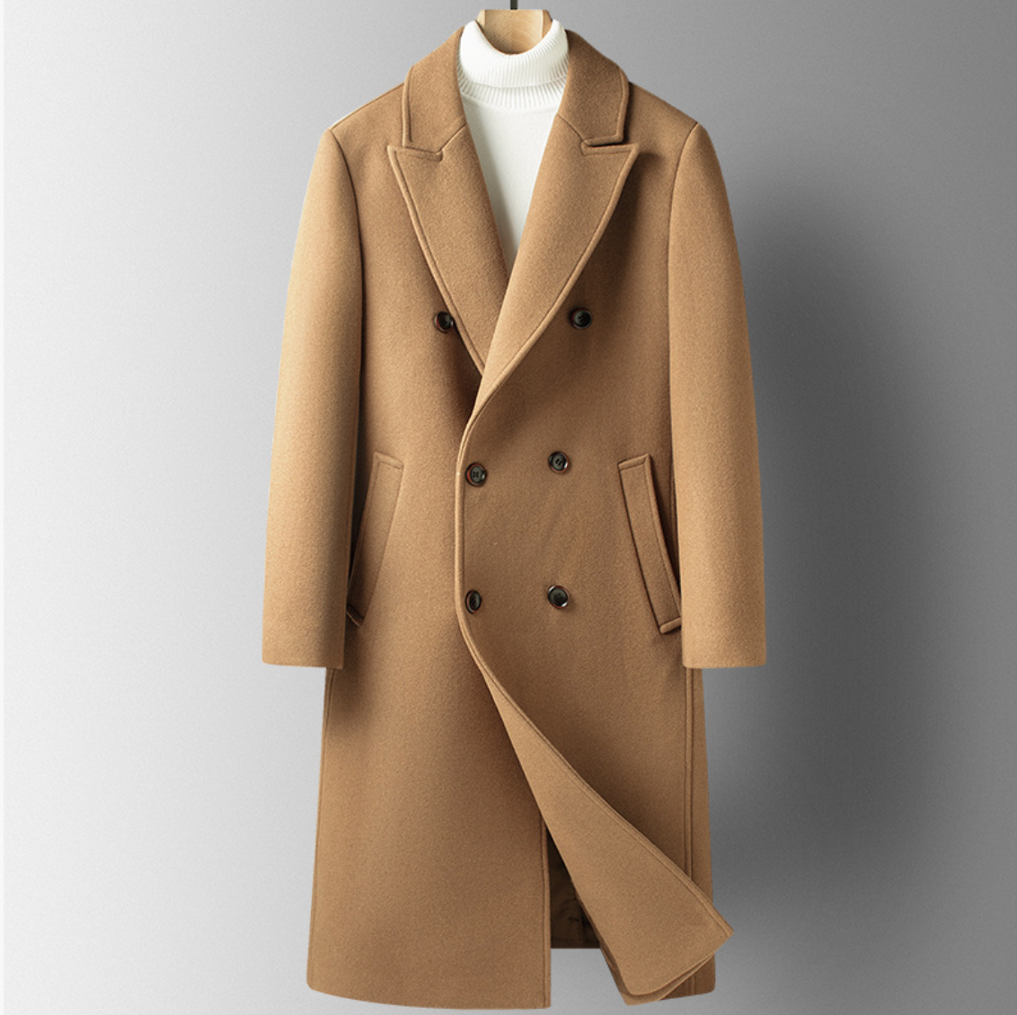 FAIRFAX DOUBLE-BREASTED WOOL COAT