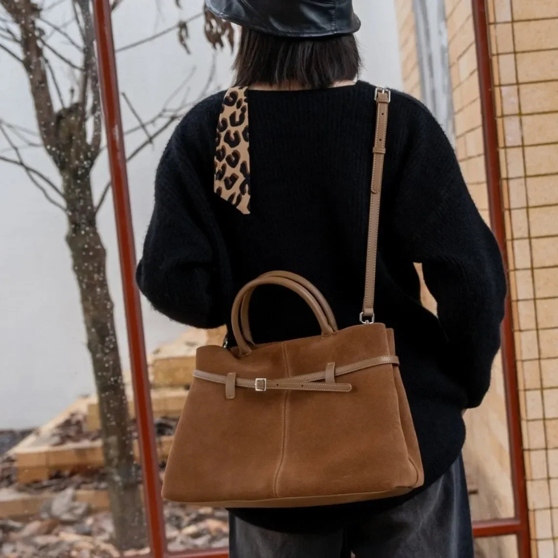 Suede Sutton Tote Bag