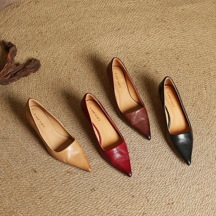 Eveline - Genuine Leather High Heels Shoes