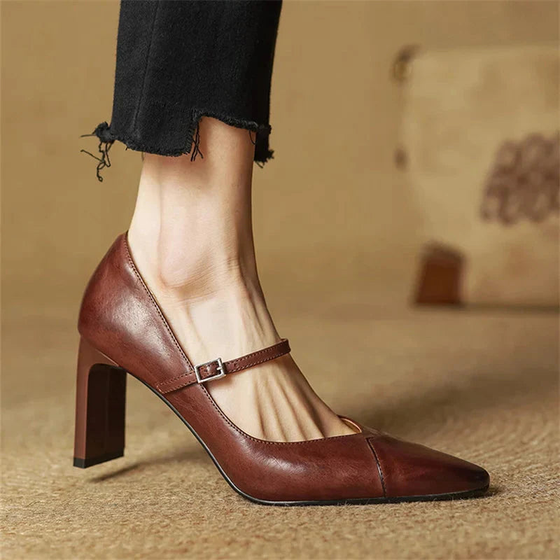 Emily Authentic Leather High Heels