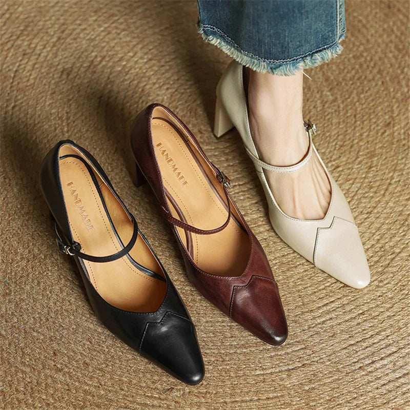 Emily Authentic Leather High Heels