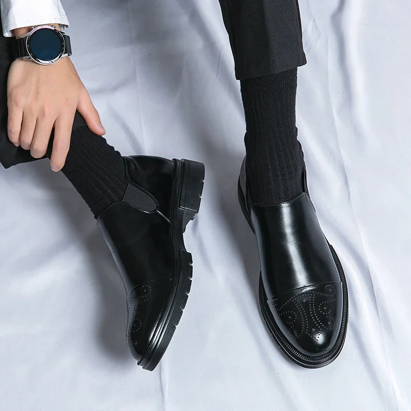 Duke British Pointed Leather Shoes