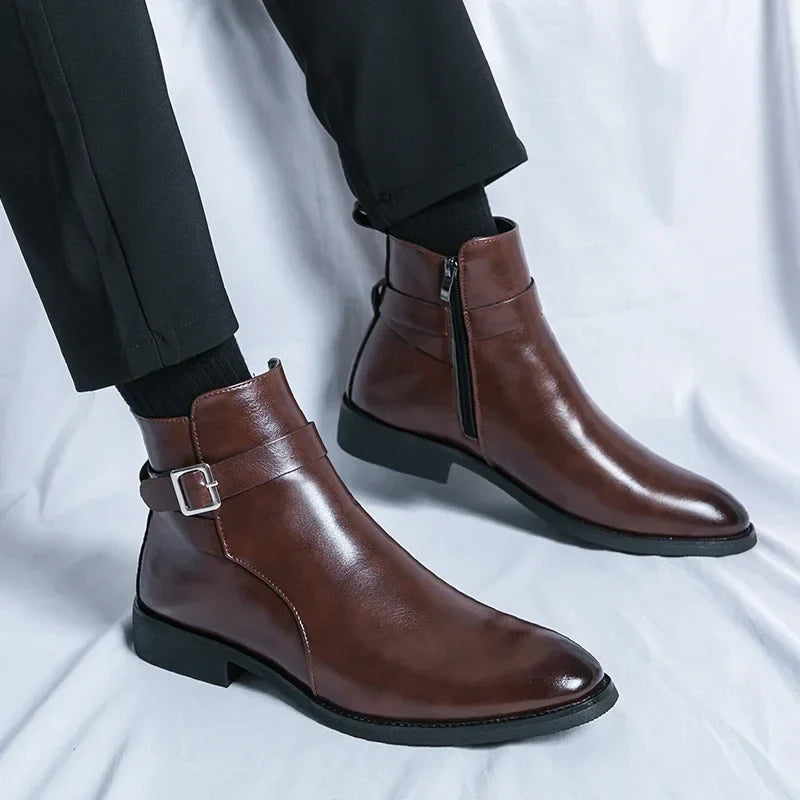 Miles Leather Ankle Boots