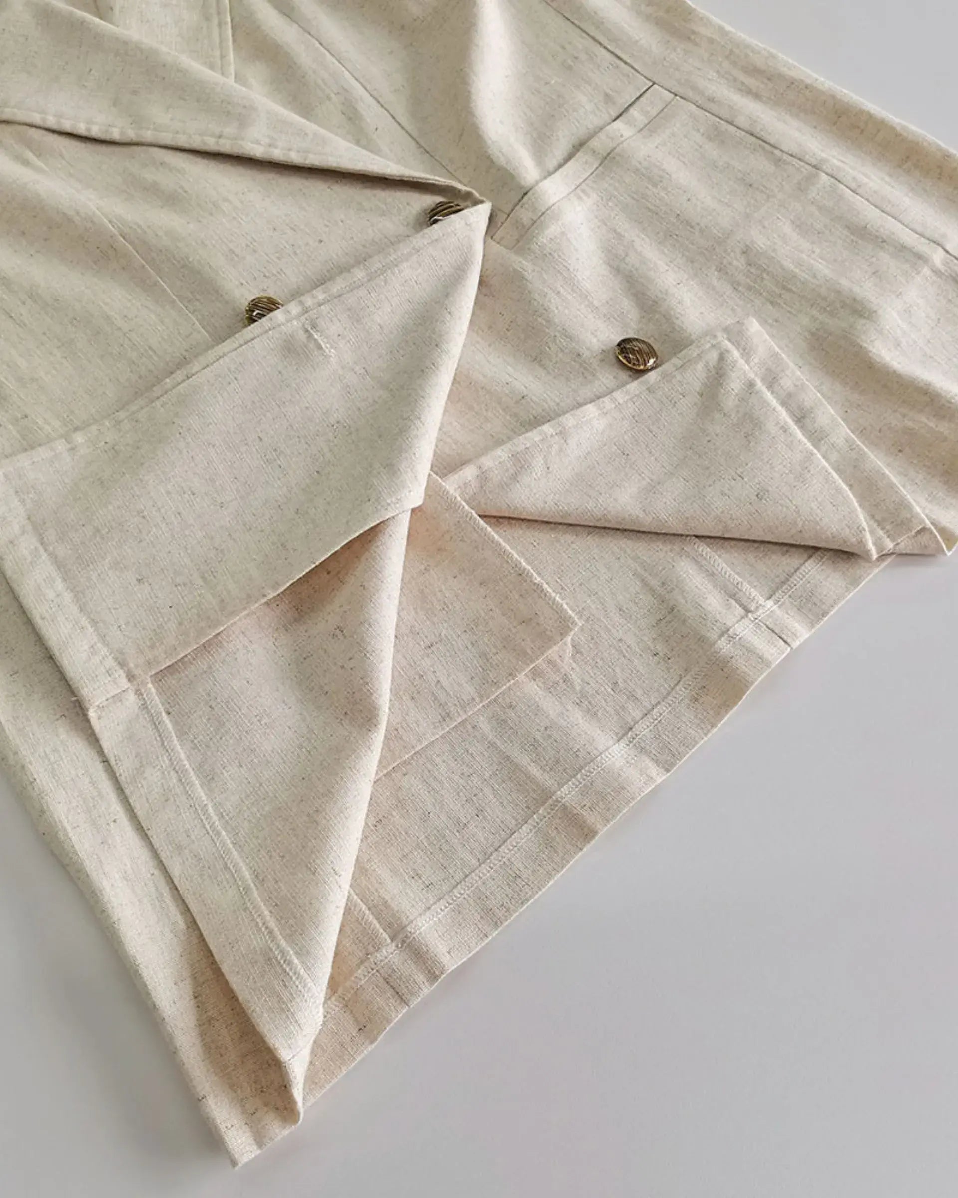 Women Linen Blazer Suits Two Piece Set with Short
