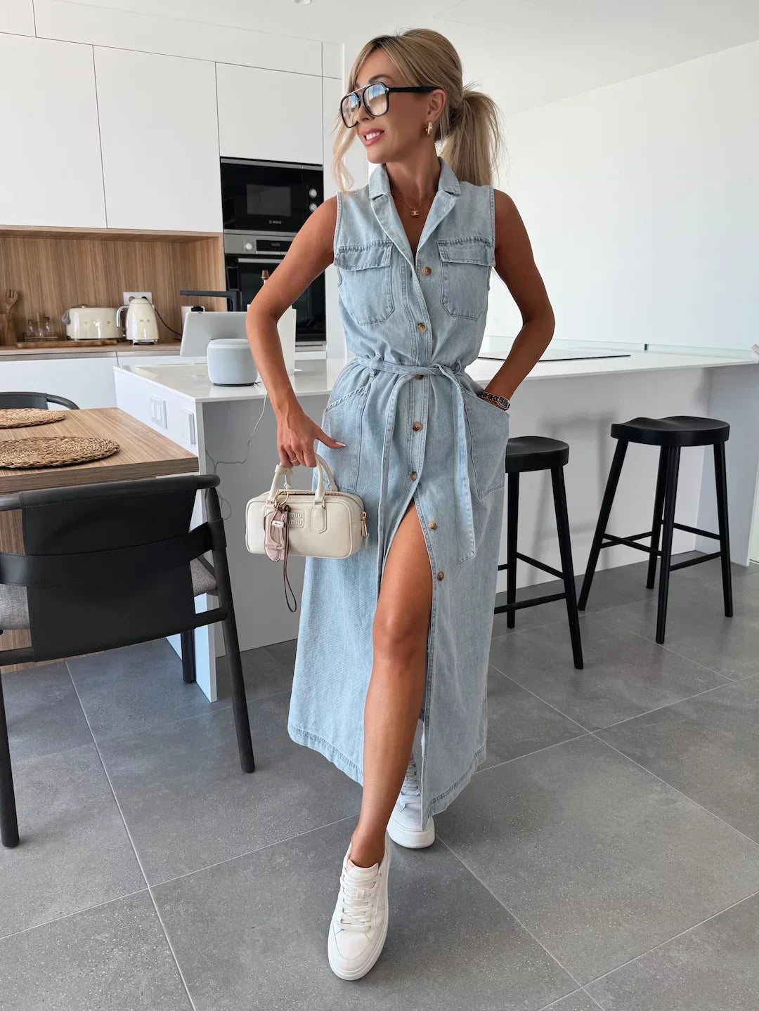 Isabelle - Maxi Denim Dress