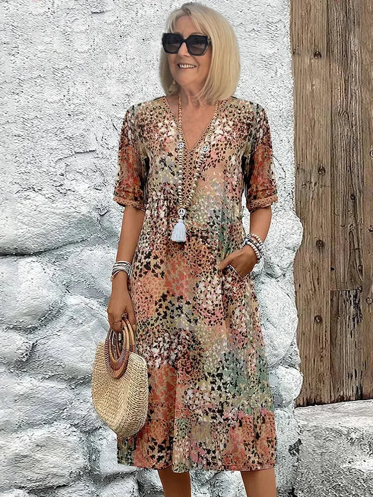 Phoebe Vibrant Mid Length Dress
