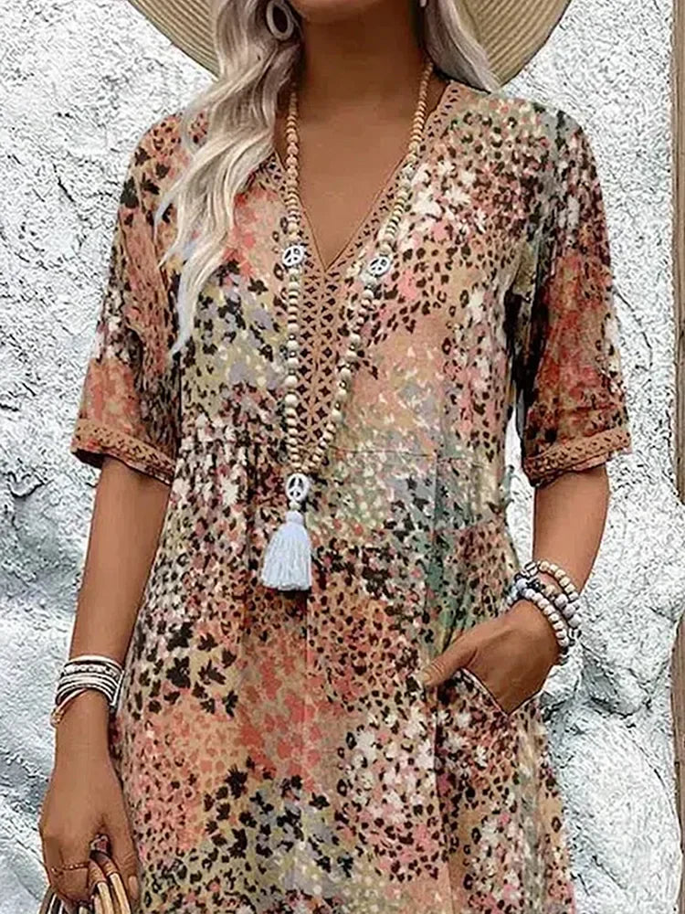 Phoebe Vibrant Mid Length Dress