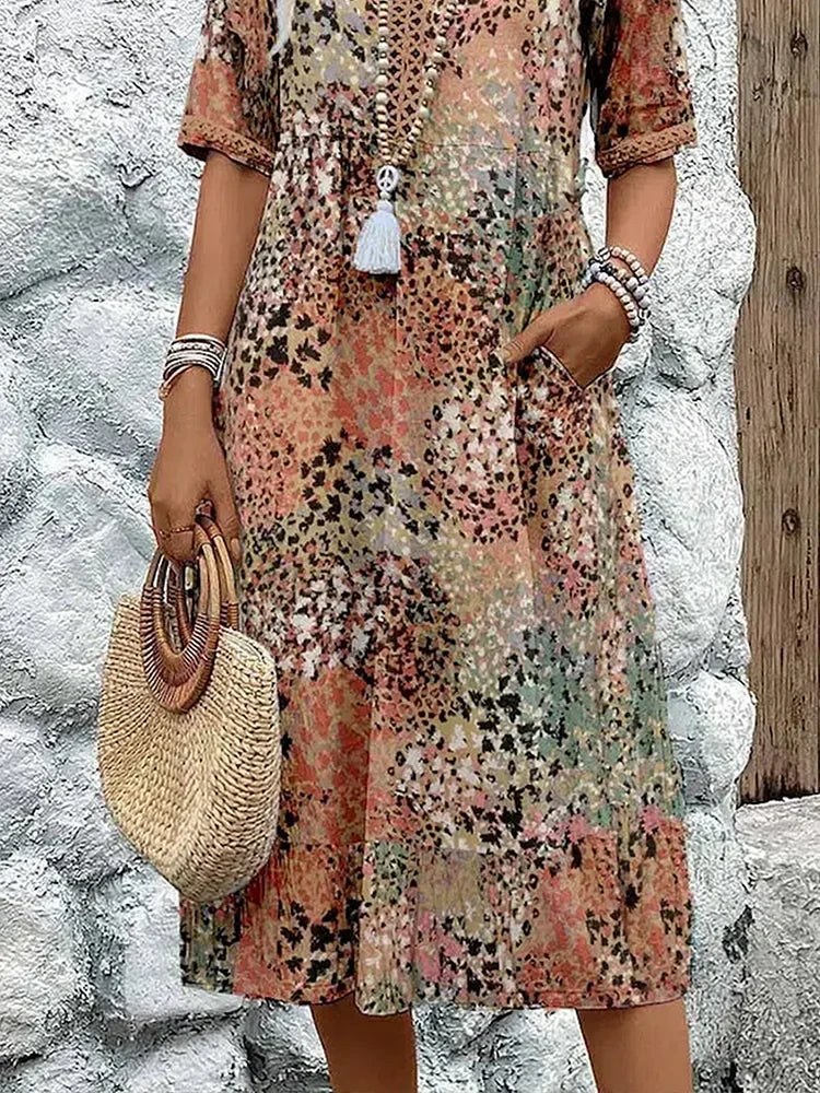 Phoebe Vibrant Mid Length Dress