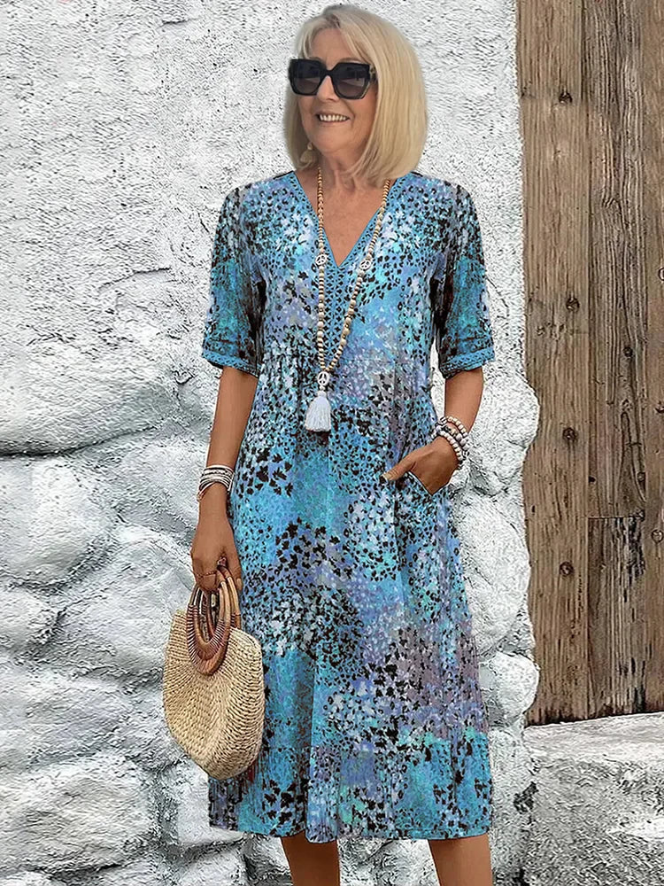 Phoebe Vibrant Mid Length Dress