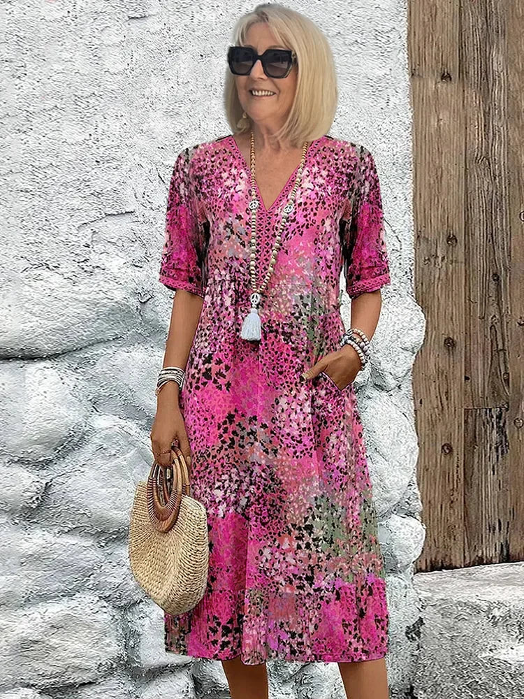Phoebe Vibrant Mid Length Dress