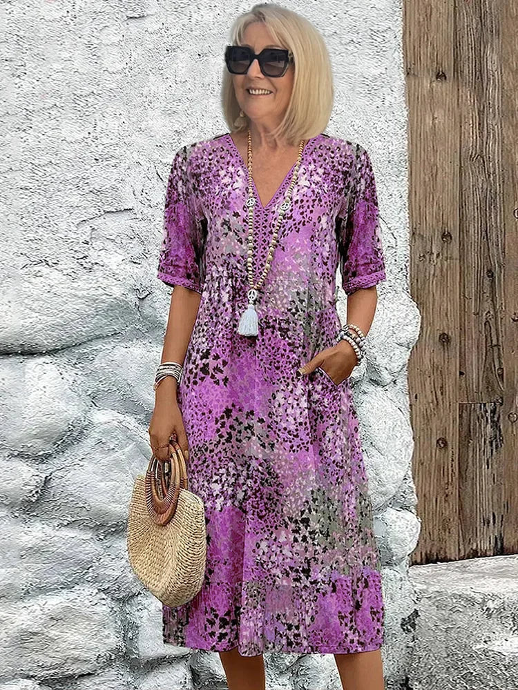 Phoebe Vibrant Mid Length Dress