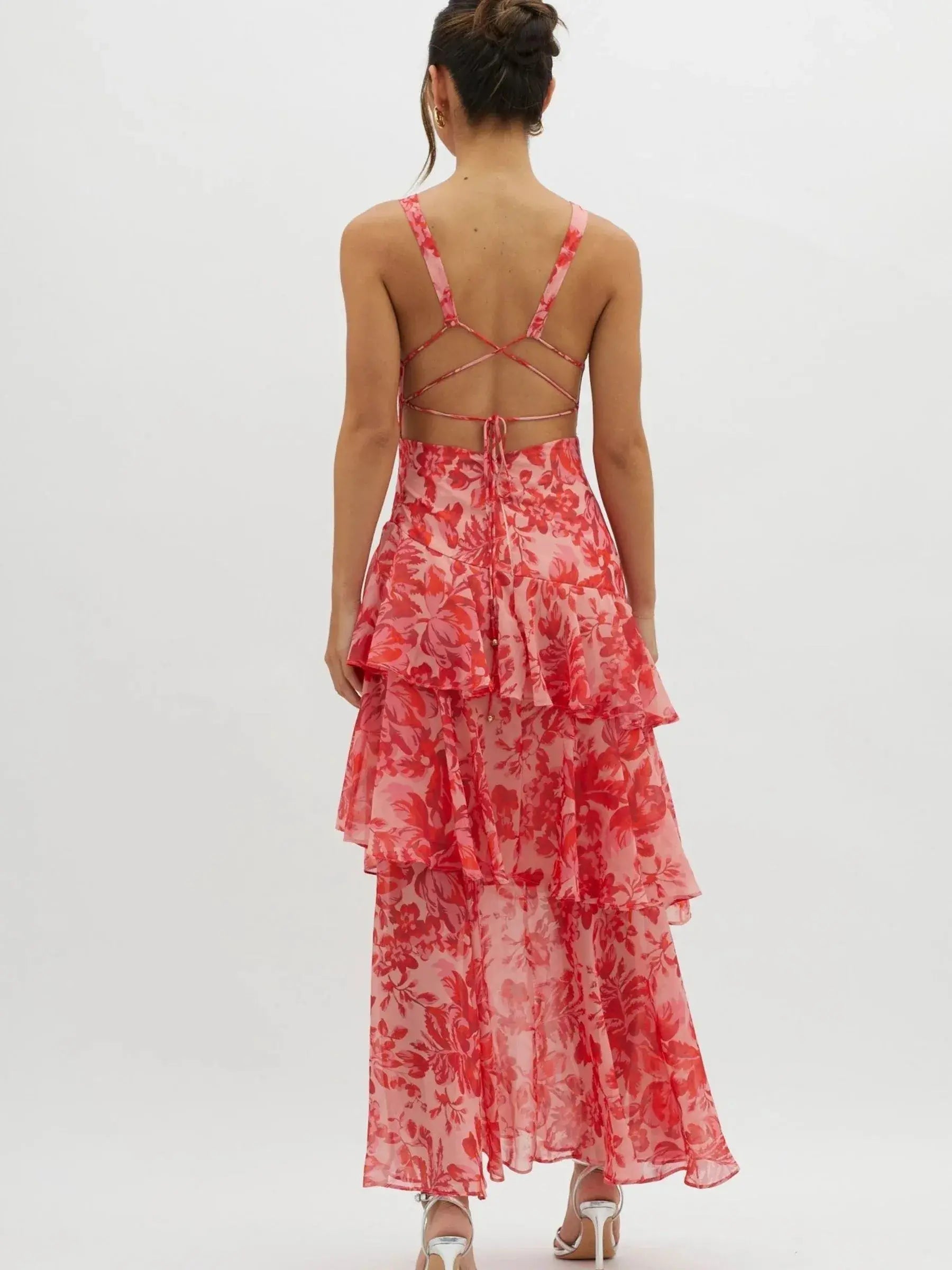Emily™ - Floral Midi Dress with Shift Design