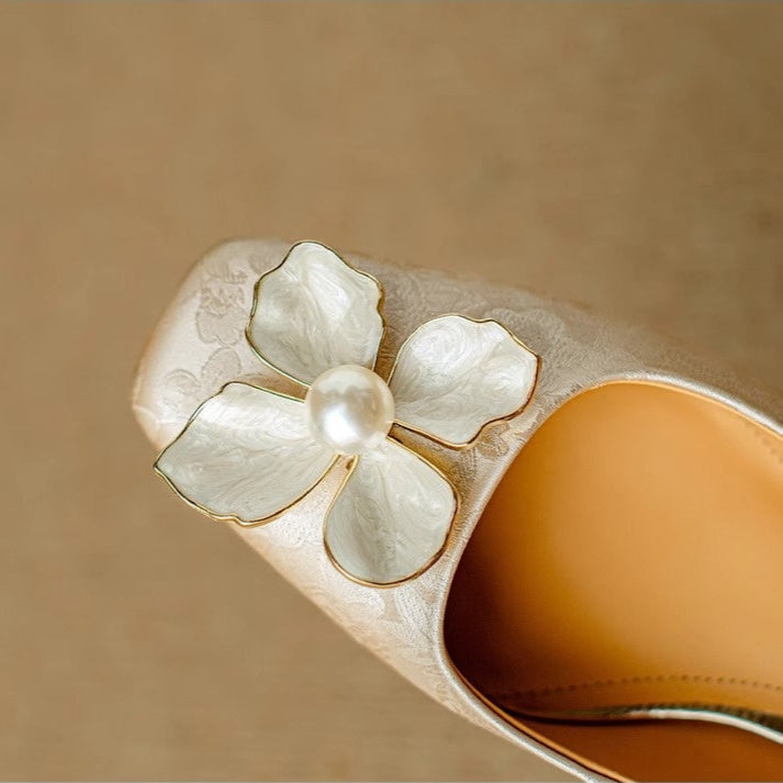 Camellia Backless Sling Pumps