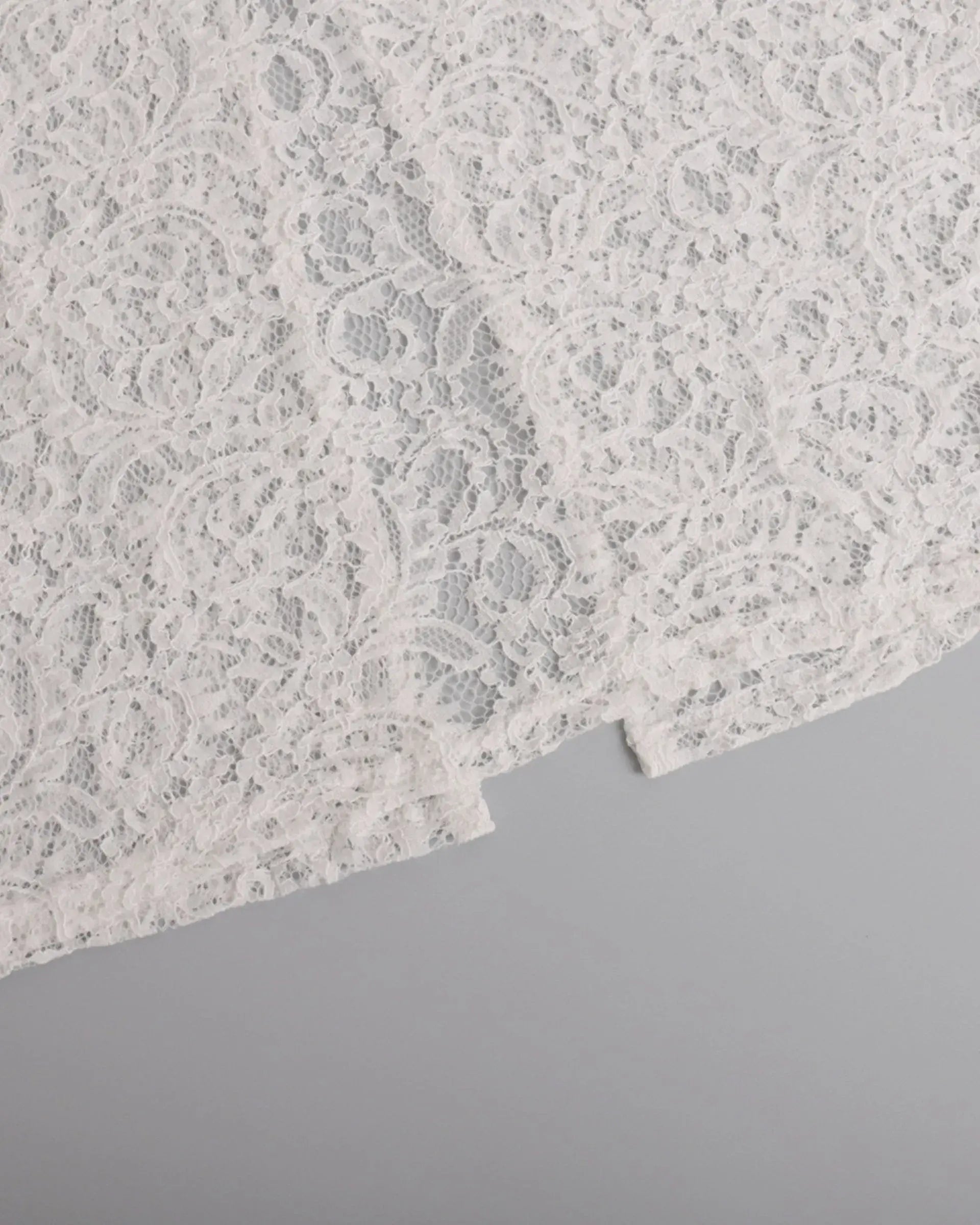 White Lace Skirt Back Slit